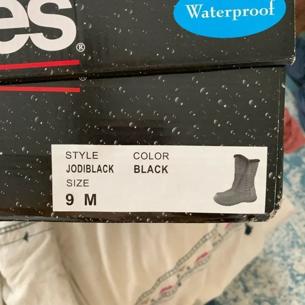 NWT Totes weatherproof black boots-9